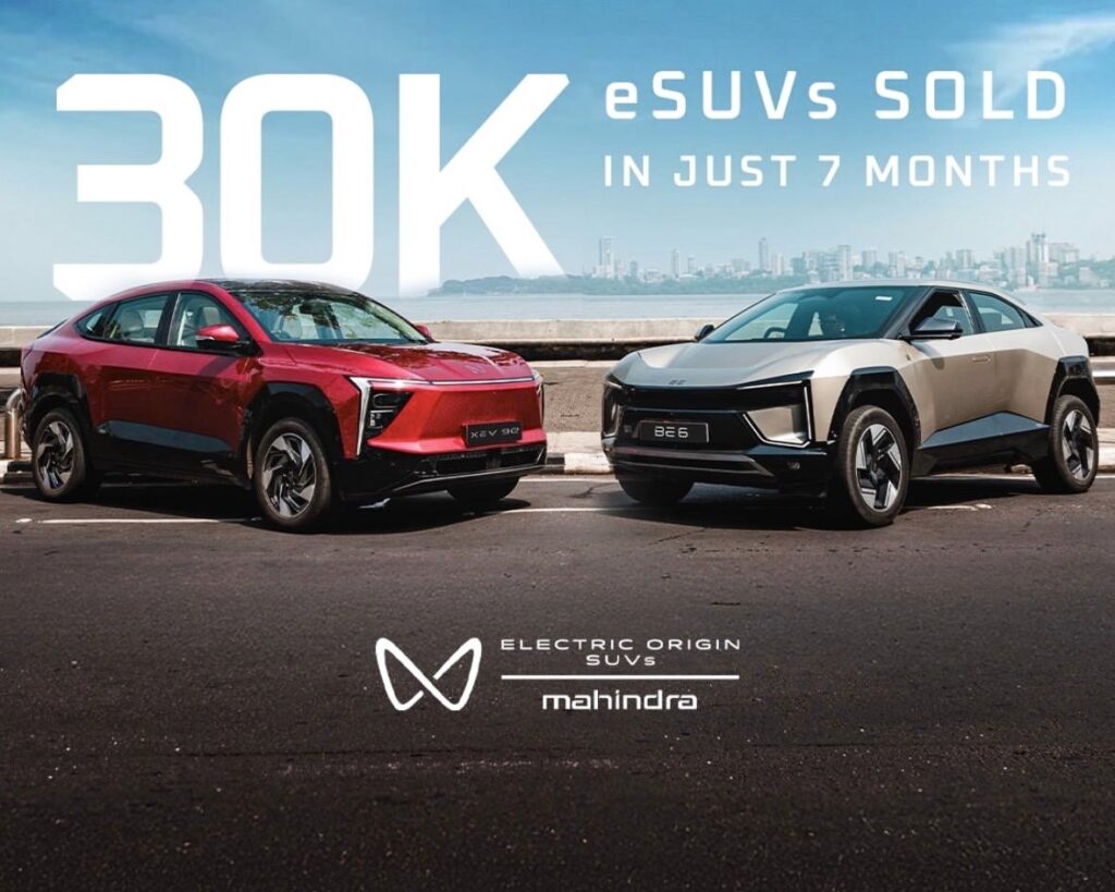 Mahindra Surpassed the Milestone of 30,000 Electric SUVs sold in India ...